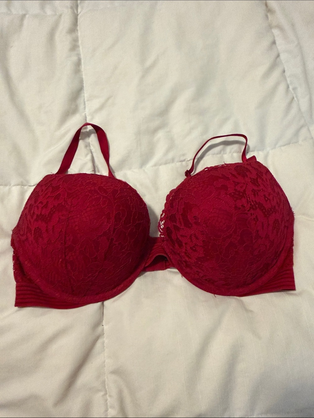 Victoria's Secret Red Lace Push-Up Bra
